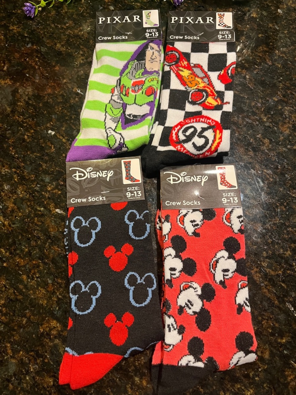Pixar & Disney Mickey Mouse Buzz Lightyear and cars lightning McQueen